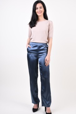 Pantaloni Dama Vila Tancy Hw Straight China Blue